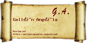 Gellén Angéla névjegykártya